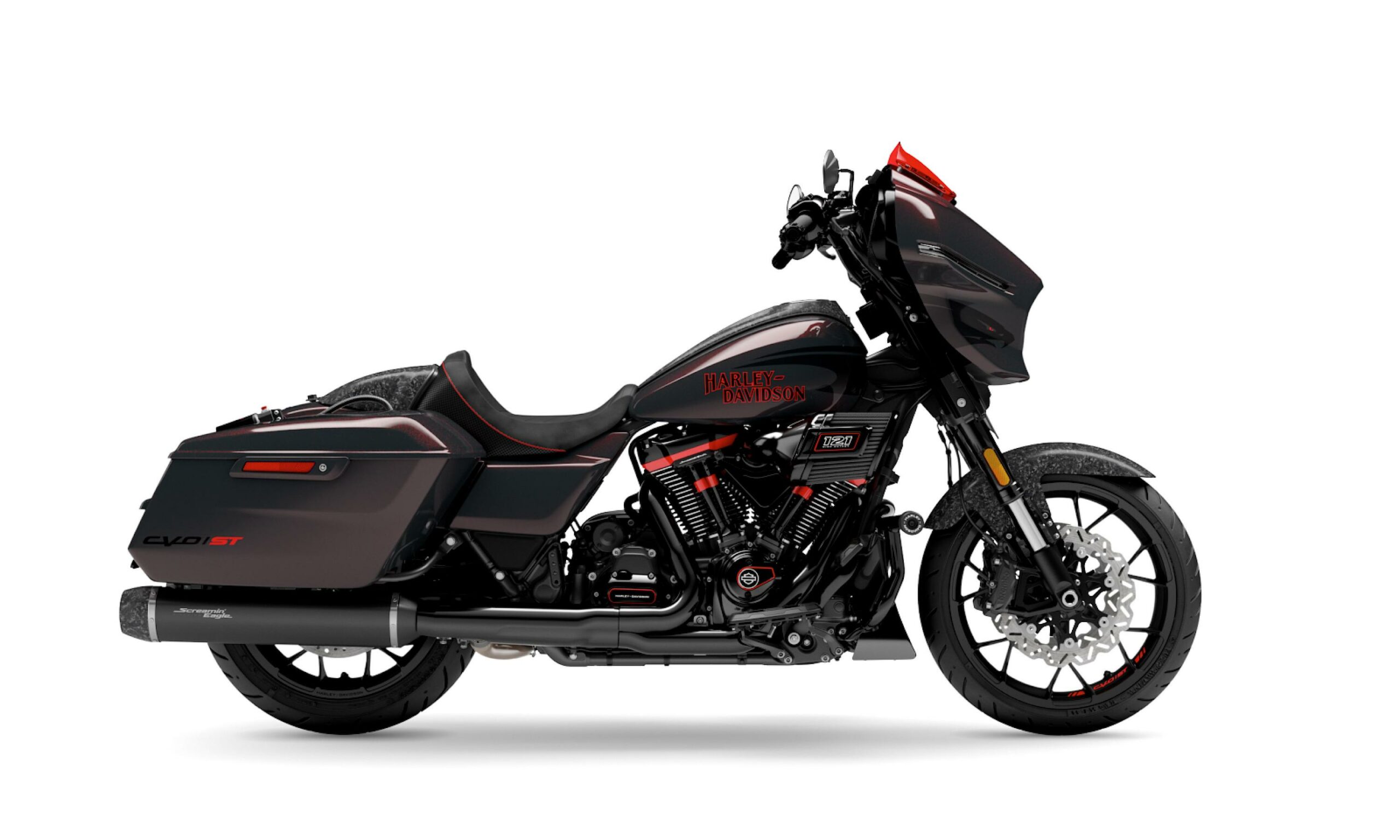 CVO Street Glide ST 2026 Harley Davidson Pavia Inferno Gray - Finiture Nere
